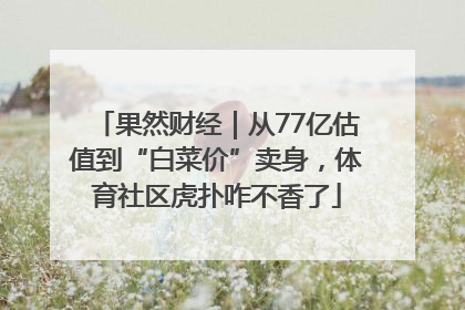 果然财经｜从77亿估值到“白菜价”卖身，体育社区虎扑咋不香了