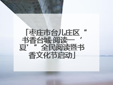 枣庄市台儿庄区“书香台城·阅读一‘夏’”全民阅读暨书香文化节启动