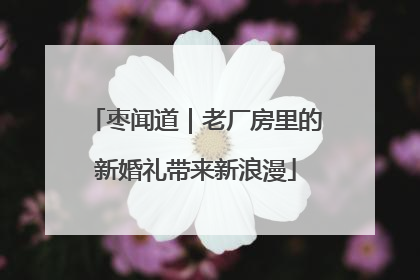 枣闻道｜老厂房里的新婚礼带来新浪漫