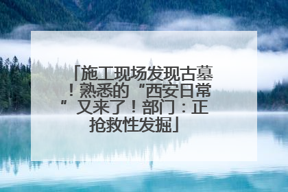 施工现场发现古墓！熟悉的“西安日常”又来了！部门：正抢救性发掘
