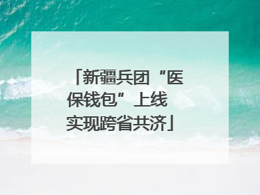 新疆兵团“医保钱包”上线 实现跨省共济