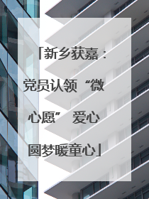 新乡获嘉：党员认领“微心愿” 爱心圆梦暖童心