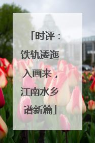 时评：铁轨逶迤入画来，江南水乡谱新篇