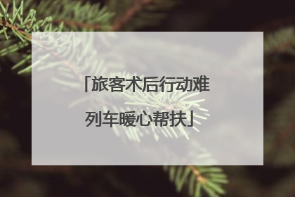 旅客术后行动难 列车暖心帮扶