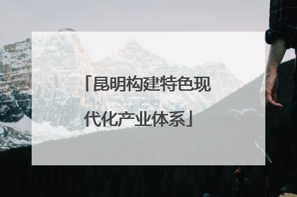 昆明构建特色现代化产业体系