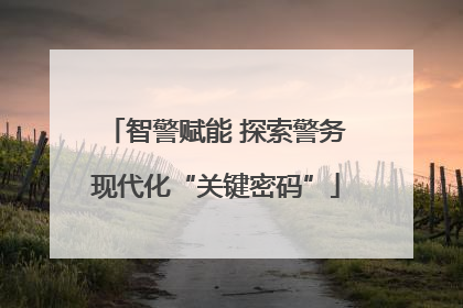 智警赋能 探索警务现代化“关键密码”