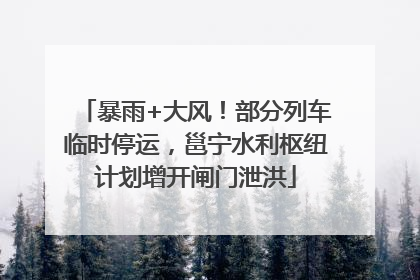 暴雨+大风！部分列车临时停运，邕宁水利枢纽计划增开闸门泄洪