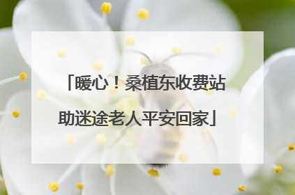 暖心！桑植东收费站助迷途老人平安回家