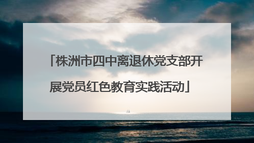株洲市四中离退休党支部开展党员红色教育实践活动