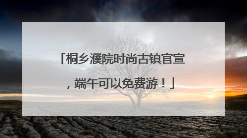 桐乡濮院时尚古镇官宣，端午可以免费游！