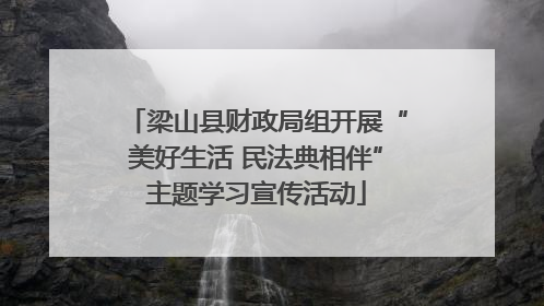 梁山县财政局组开展“美好生活 民法典相伴”主题学习宣传活动