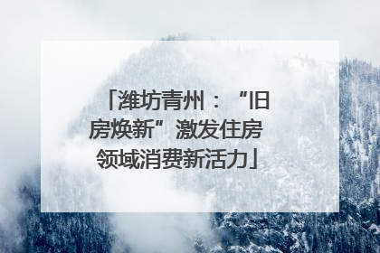 潍坊青州：“旧房焕新”激发住房领域消费新活力
