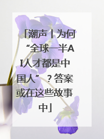 潮声丨为何“全球一半AI人才都是中国人”？答案或在这些故事中