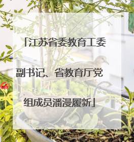 江苏省委教育工委副书记、省教育厅党组成员潘漫履新