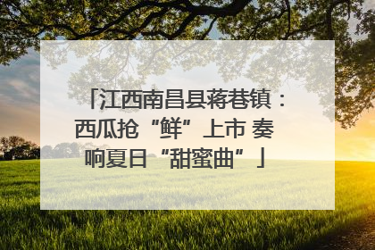 江西南昌县蒋巷镇：西瓜抢“鲜”上市 奏响夏日“甜蜜曲”