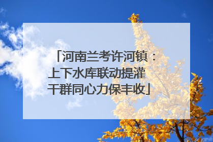 河南兰考许河镇：上下水库联动提灌 干群同心力保丰收