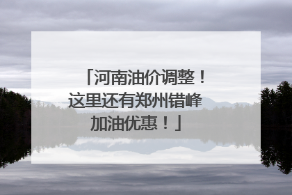 河南油价调整！这里还有郑州错峰加油优惠！