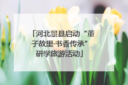 河北景县启动“董子故里·书香传承”研学旅游活动