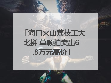 海口火山荔枝王大比拼 单颗拍卖出6.8万元高价