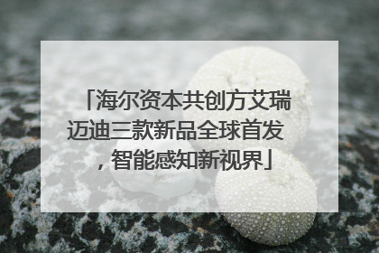 海尔资本共创方艾瑞迈迪三款新品全球首发，智能感知新视界