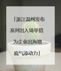 浙江温州发布系列出入境举措 为企业出海增底气添动力