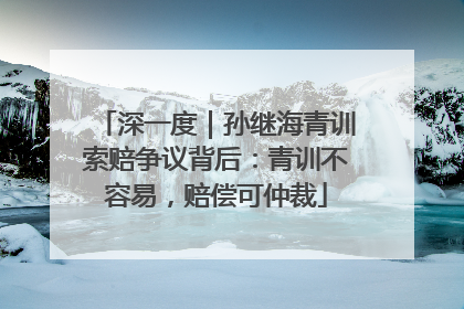深一度｜孙继海青训索赔争议背后：青训不容易，赔偿可仲裁
