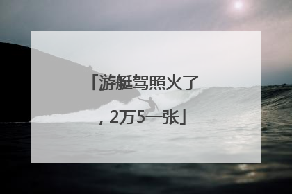 游艇驾照火了，2万5一张