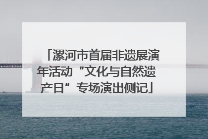 漯河市首届非遗展演年活动“文化与自然遗产日”专场演出侧记