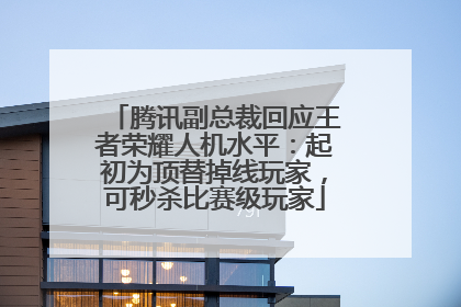 腾讯副总裁回应王者荣耀人机水平：起初为顶替掉线玩家，可秒杀比赛级玩家