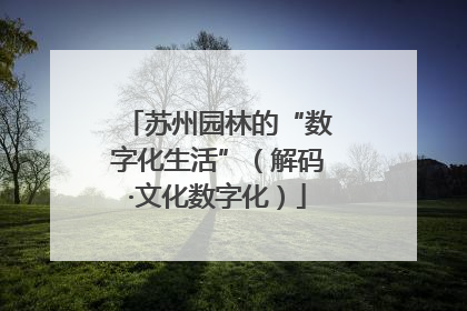 苏州园林的“数字化生活”（解码·文化数字化）