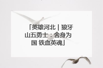 英雄河北｜狼牙山五勇士：舍身为国 铁血英魂