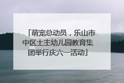 萌宠总动员，乐山市中区土主幼儿园教育集团举行庆六一活动