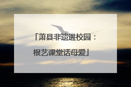 萧县非遗进校园：根艺课堂话母爱