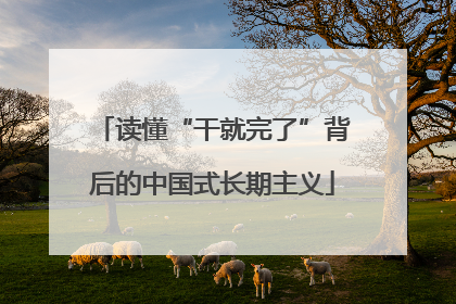 读懂“干就完了”背后的中国式长期主义