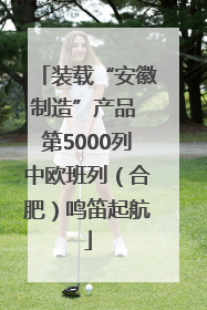 装载“安徽制造”产品 第5000列中欧班列（合肥）鸣笛起航