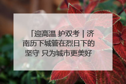 迎高温 护双考｜济南历下城管在烈日下的坚守 只为城市更美好 学子更安心