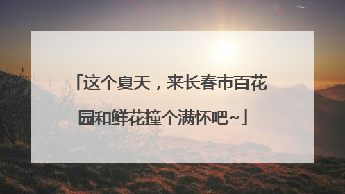 这个夏天，来长春市百花园和鲜花撞个满怀吧~