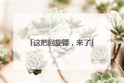 这把回旋镖，来了