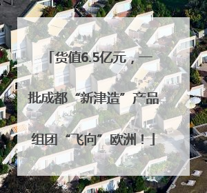 货值6.5亿元，一批成都“新津造”产品组团“飞向”欧洲！