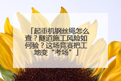 起重机钢丝绳怎么查？隧道施工风险如何验？这场竞赛把工地变“考场”