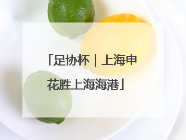 足协杯｜上海申花胜上海海港