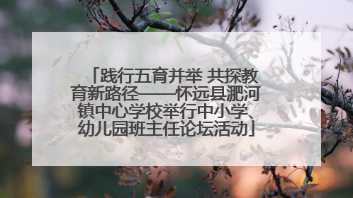 践行五育并举 共探教育新路径——怀远县淝河镇中心学校举行中小学、幼儿园班主任论坛活动