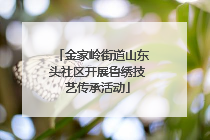 金家岭街道山东头社区开展鲁绣技艺传承活动