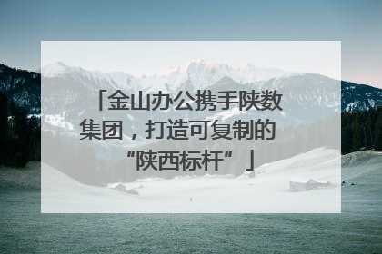 金山办公携手陕数集团，打造可复制的“陕西标杆”