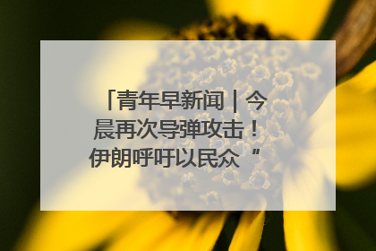 青年早新闻｜今晨再次导弹攻击！伊朗呼吁以民众“勿作人肉盾牌”