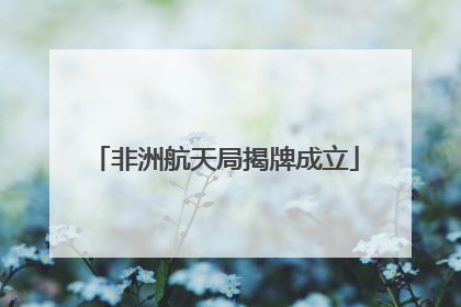 非洲航天局揭牌成立