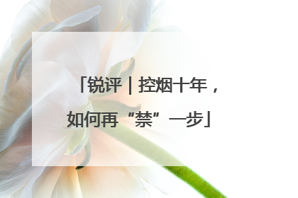 锐评｜控烟十年，如何再“禁”一步