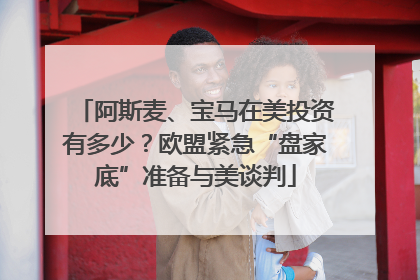 阿斯麦、宝马在美投资有多少？欧盟紧急“盘家底”准备与美谈判