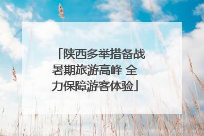 陕西多举措备战暑期旅游高峰 全力保障游客体验