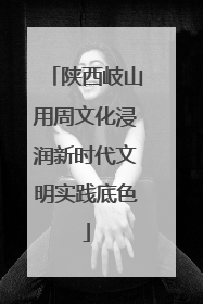陕西岐山用周文化浸润新时代文明实践底色